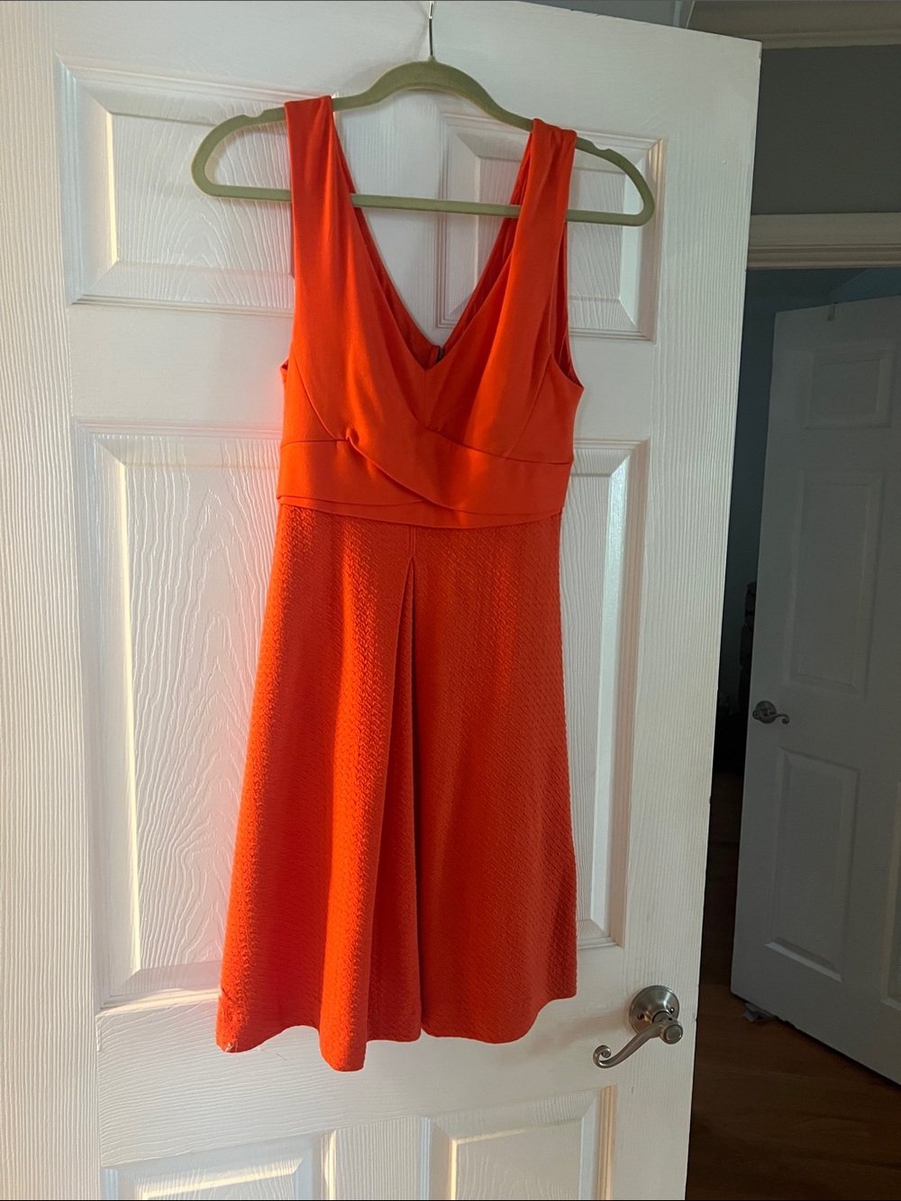HD in Paris Bright Orange Sleeveless V-Neck Midi Dress